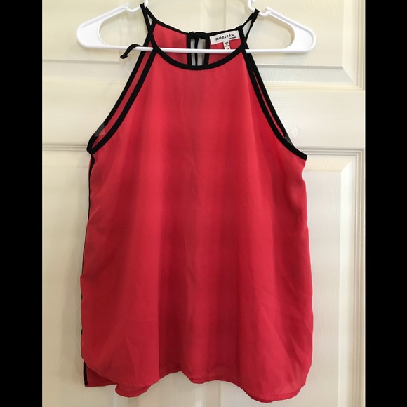 MONTEAU halter style top with trim - Picture 2 of 8